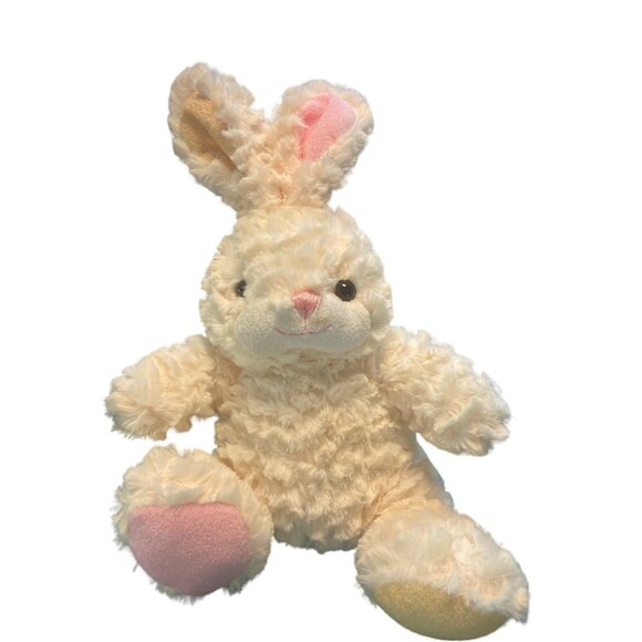 Fluffy Plush Bunny With Big Eyes & Pink Nose - The Huggable Fuzzball - Picture 1 of 9